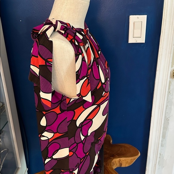 Women’s NY Collection Geometric Print Polyester & Spandex Sleeveless Top Size M - Picture 7 of 8